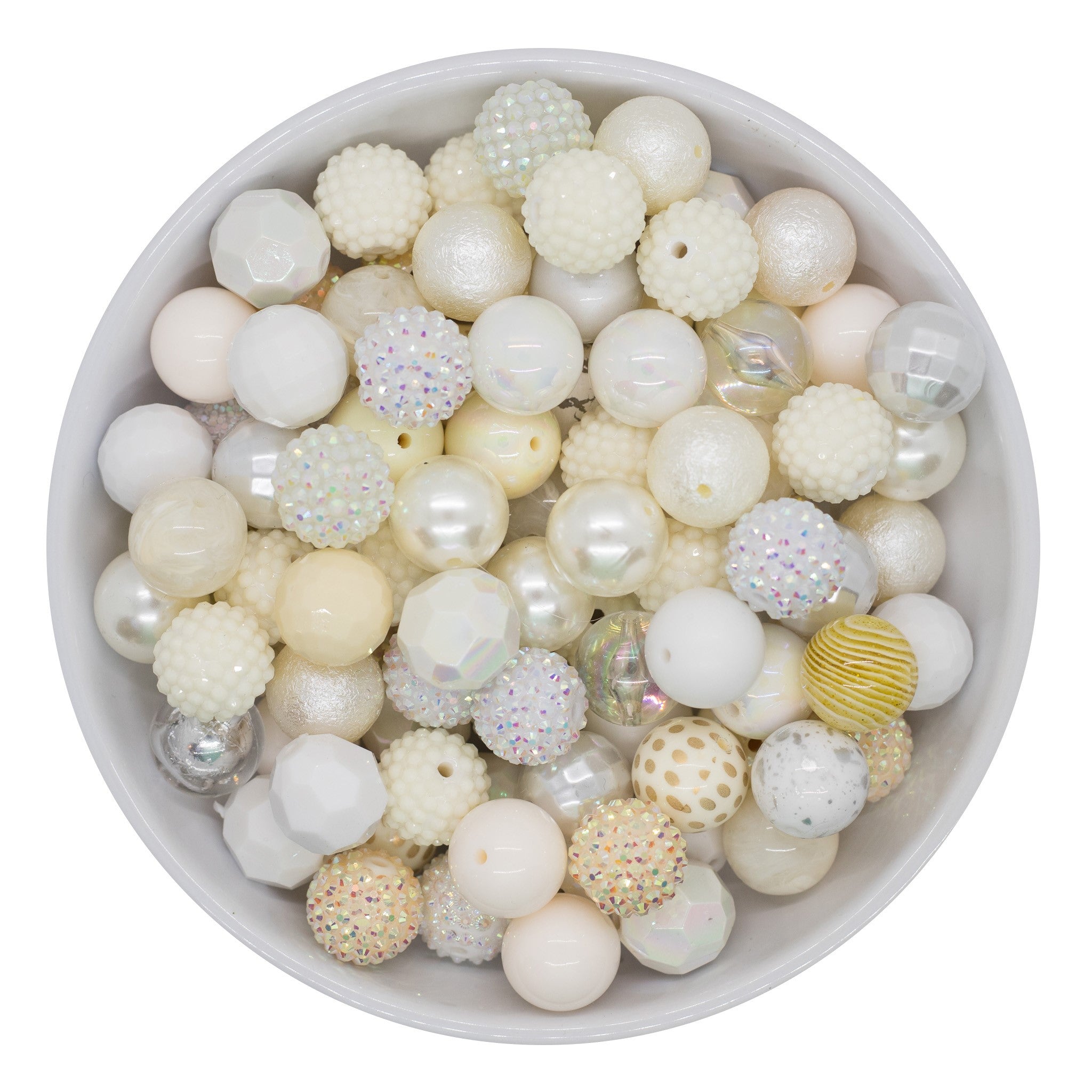 White hotsell plastic beads