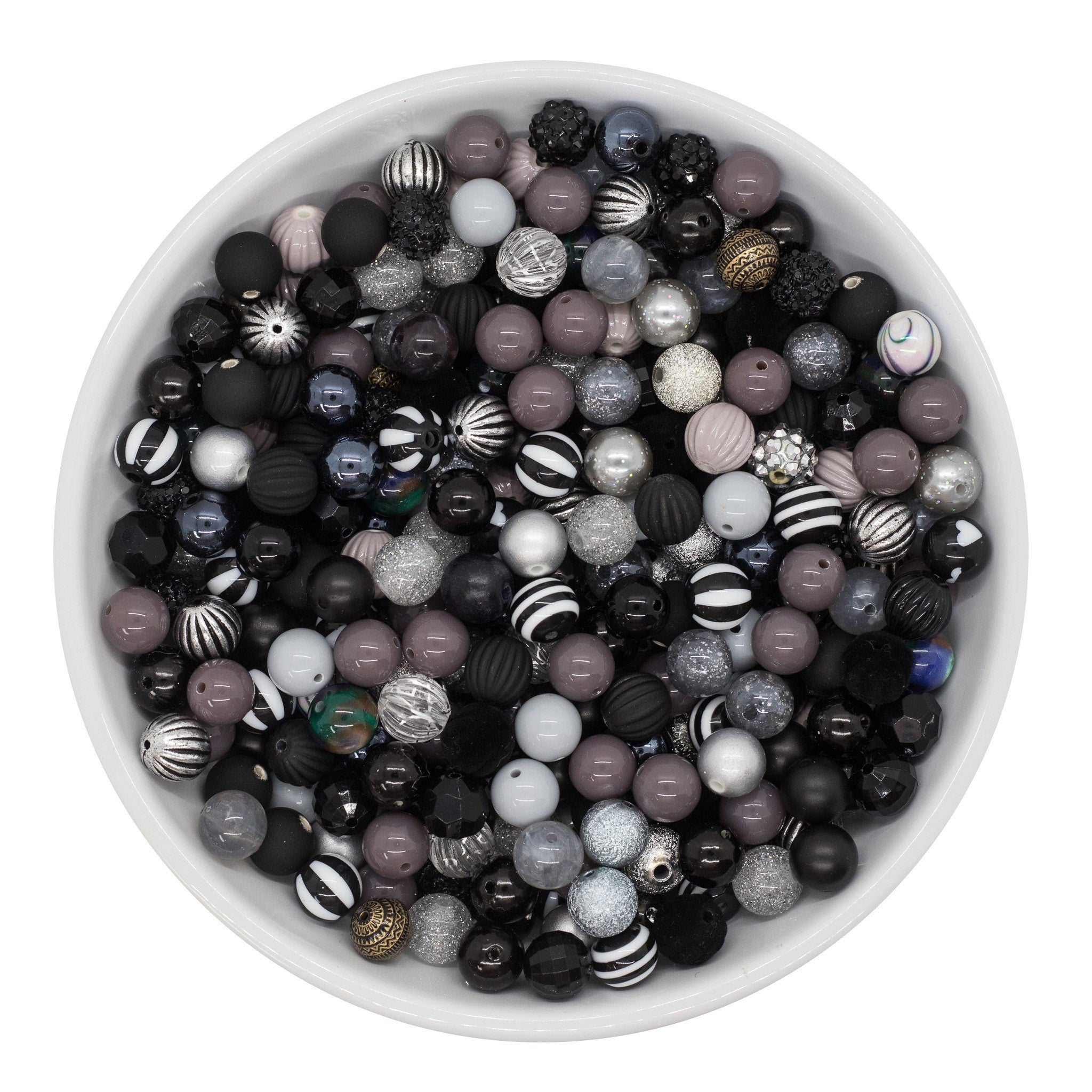 20mm Black Striped Acrylic Beads - Chucky Bubblegum Beads - Acrylic Gu –  Gladiolus Beading Supplies LLC