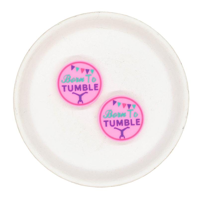 Born to Tumble Silicone Focal Bead 28mm (Package of 2)