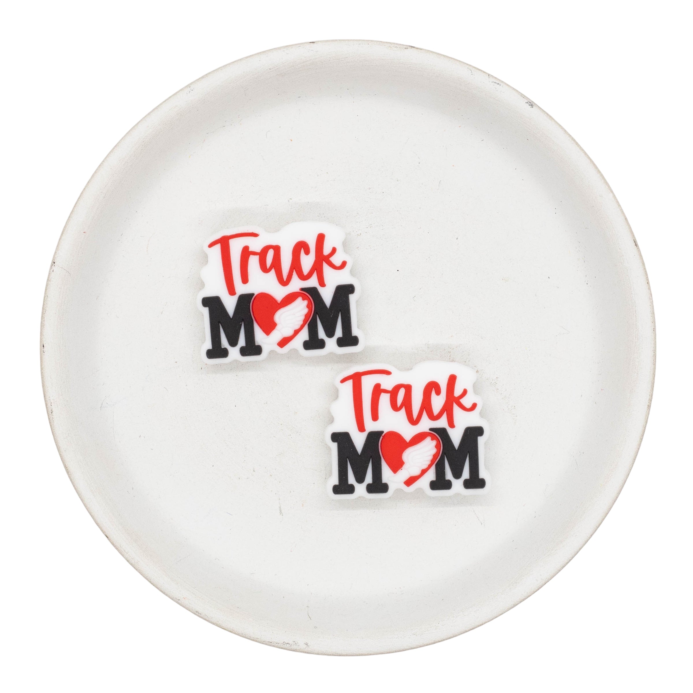 Track Mom Silicone Focal Bead 23x28mm