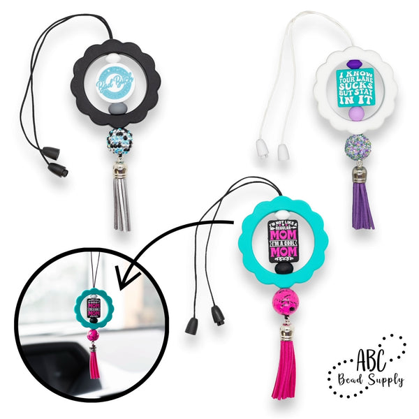 Scalloped Ring Car Charms