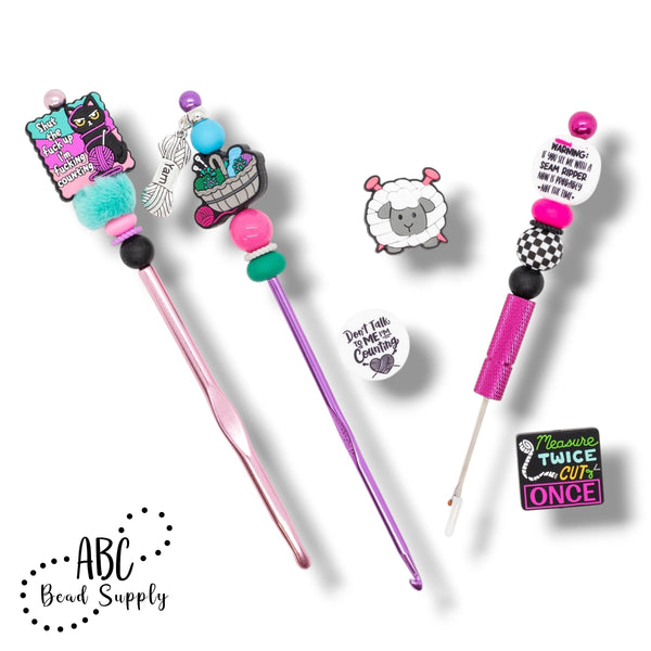 All New Silicone Focals for Beadable Seam Rippers and Crochet Hooks!