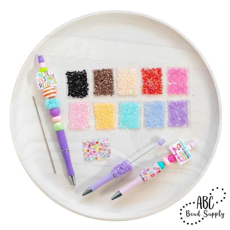New Rhinestone Pen Wraps and Beadable Rod Extenders!