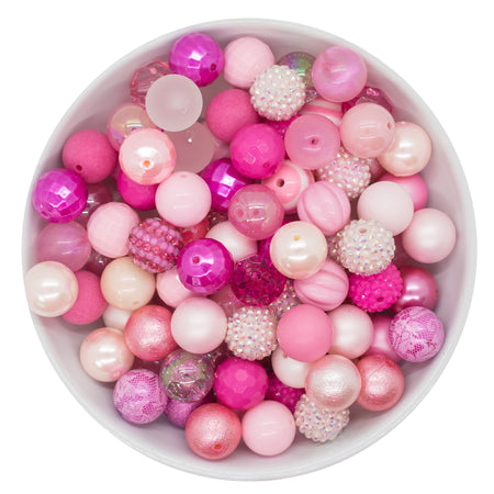 Shades of Pink 20mm Acrylic Beads