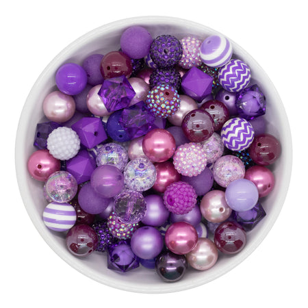 Shades of Purple 20mm Acrylic Beads
