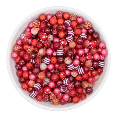Shades of Red 12mm Acrylic Beads