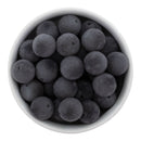 Dark Grey Flocked/Fuzzy Beads 16mm (Package of 10)