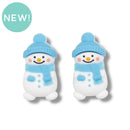 3-D Cozy Snowman Silicone Focal Bead 33x17x15mm (Package of 2)