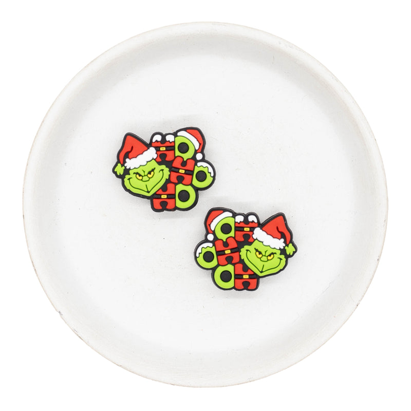 Ho Ho Ho You're a Mean One Silicone Focal Bead 23x30mm (Package of 2)