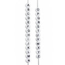 A-Z Letter/Alphabet Silicone Beads w/Vertical Hole 15mm (Package of 1)