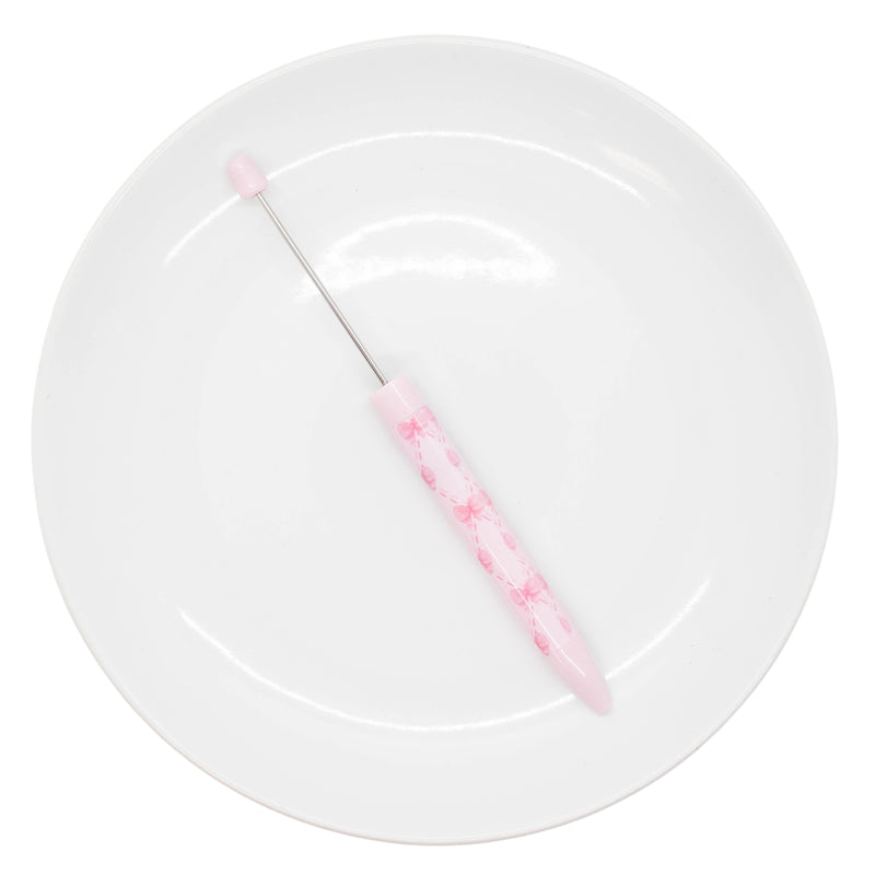 Pink Bow Beadable Pens (Package of 1)