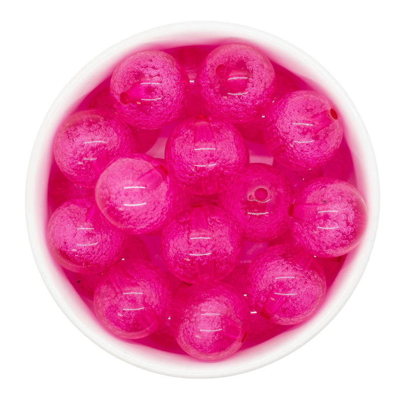 Hot Pink Bubble Beads 20mm (Package of 10)