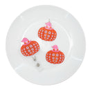 Flower Printed Pumpkin Acrylic Accent 48x49mm (Package of 1)