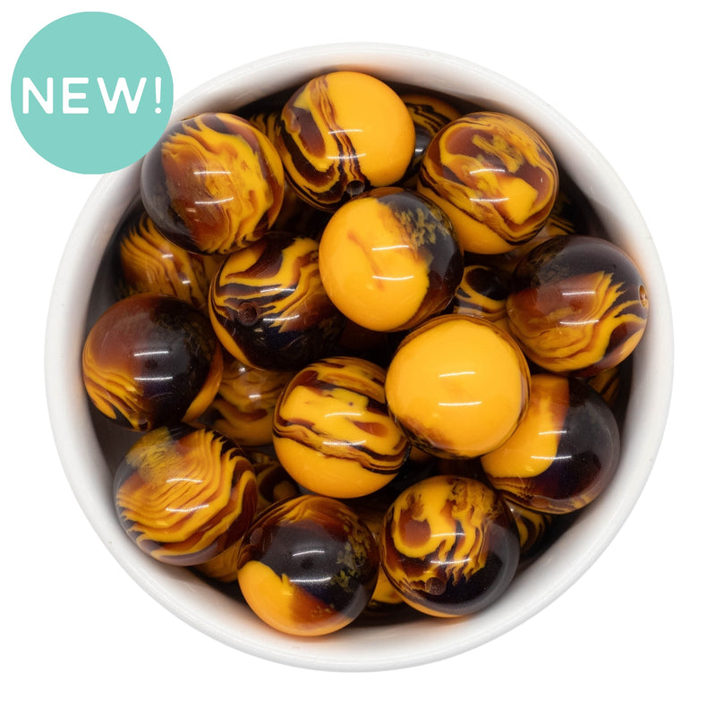 Fall Marble Stripe Beads 20mm (Package of 10)