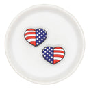 Patriotic Heart Focal Bead 24x30mm (Package of 2)