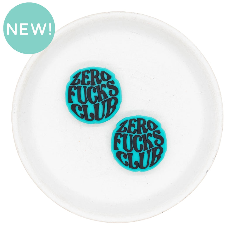 Zero Fucks Club Silicone Focal Bead 28mm (Package of 2)