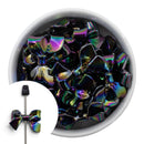 Black Iridescent Bow Bead 34x24mm (Package of 5)