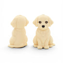 3-D Blonde Dog Silicone Focal Bead 31x14x20mm (Package of 2)