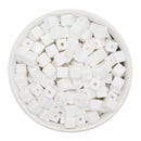 White Solid Square Beads 8mm (Package of Approx. 35 Beads)