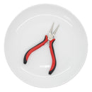 NEW STYLE: Steel Round Nose Pliers - Black & Red Handle (Package of 1)