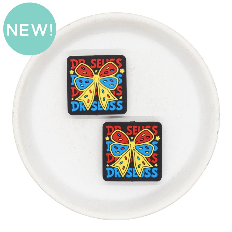 Seuss Bow Silicone Focal Bead 30mm (Package of 2)