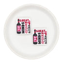 Great Minds Drink Alike Silicone Focal Bead 25x28mm (Package of 2)