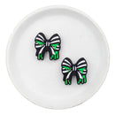 Bug Juice Striped Bow Silicone Focal Bead 28x26mm (Package of 2)