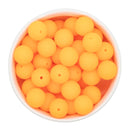 Glow in the Dark Neon Orange Silicone Beads 15mm (Package of 10)