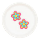 Hot Pink Base Retro Flower Silicone Focal Bead 30mm (Package of 2)