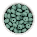 Eucalyptus Green Silicone Abacus Beads 8x14mm (Package of 10)