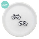 Soccer Bow Silicone Focal Bead 29x15mm (Package of 2)
