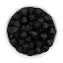 Black Silicone "Pencil Tip" Beads 13x14mm (Package of 5)