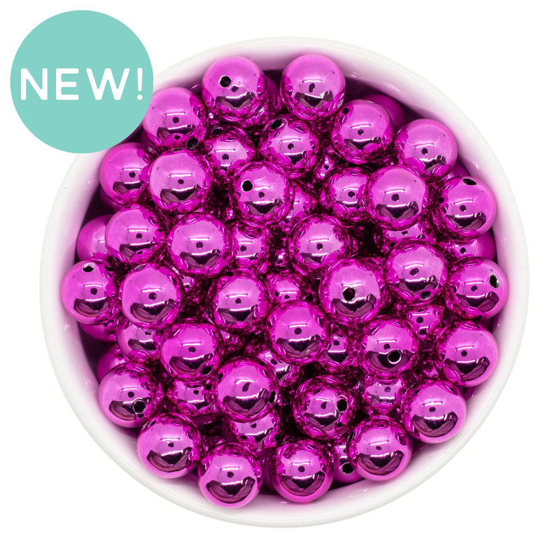 Fuchsia UV Shine Beads 12mm (Package of 20)