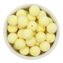 Pale Yellow Flocked/Fuzzy Beads 16mm (Package of 10)