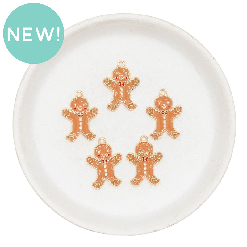 Gingerbread Enamel Charm 24x17mm (Package of 5)