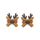 3-D Reindeer Bow Silicone Focal Bead 37x33x13mm (Package of 2)