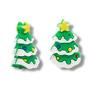 3-D Christmas Tree Silicone Focal Bead 30x20x15mm (Package of 2)