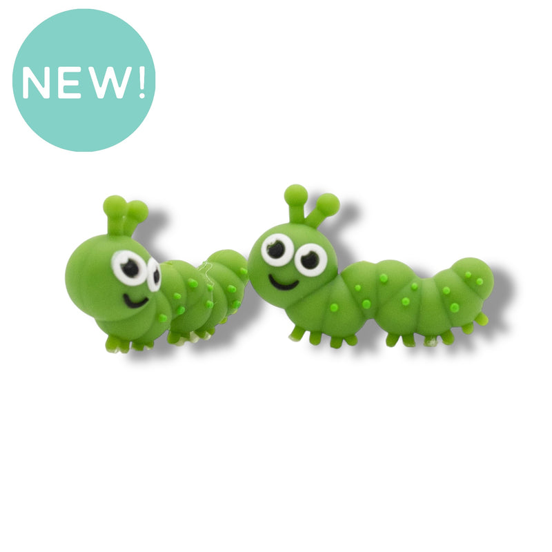 3-D Caterpillar Silicone Focal Bead 33x21x12mm (Package of 2)