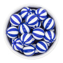 Blue and White Beach Ball Beads 20mm (Package of 10)