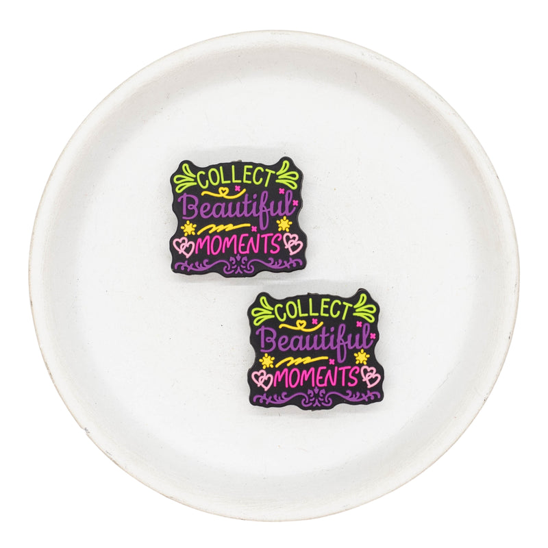 Collect Beautiful Moments Silicone Focal Bead 25x30mm (Package of 2)