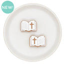 Open Bible w/Cross Silicone Focal Bead 20x28mm (Package of 2)
