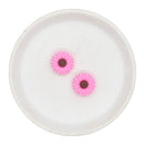 Mini Pink Flower Silicone Focal Bead 19mm (Package of 2)