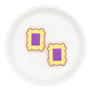 Gold Frame on Purple Door Silicone Focal Bead 31x27mm (Package of 2)