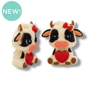 3-D Sitting Cow w/Red Heart & Bow Silicone Focal Bead 30x28x17mm (Package of 2)