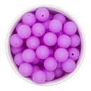 Glow in the Dark Neon Lilac Silicone Beads 15mm (Package of 10)