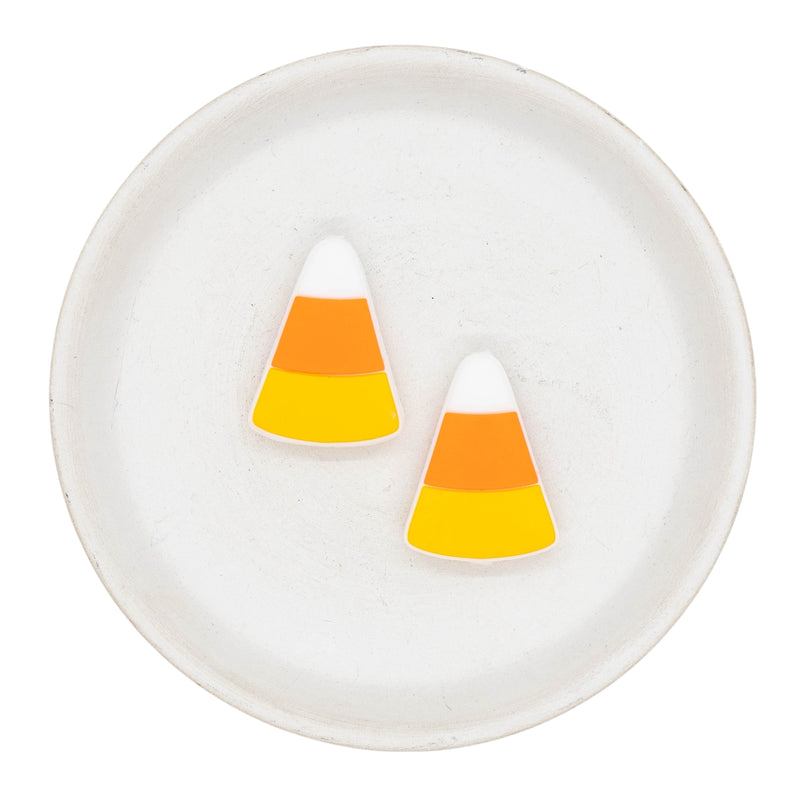 Candy Corn Silicone Focal Bead 31x23mm (Package of 2)