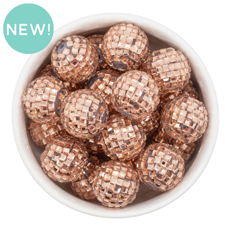 Champagne Mosaic Rhinestone Beads 20mm (Package of 10)