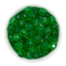Kelly Green Translucent Facet Beads 12mm (Package of 20)