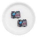 100% Nursing Student Tears Silicone Focal Bead 23x29mm (Package of 2)