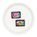 God is Good... all the Time Silicone Focal Bead 21x30mm (Package of 2)